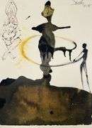 Highly Collectible and Rare Salvador Dali Original Lithograph from the 'Biblia Sacra' Suite