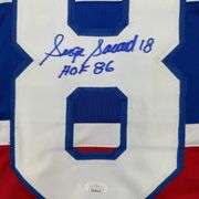 Autographed Serge Savard Red Hockey Jersey w/ COA