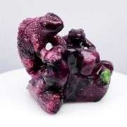 Massive! 370.20ct hand carved Ruby in Zoisite!