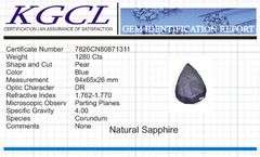 Huge 1280 Ct Museum Size Certified Natural Blue Sapphire Solitaire