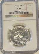 1963 Proof 67 NGC Franklin Half.