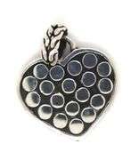 John Hardy 2 tone dot heart pendant in 925 sterling silver