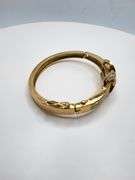 Handcrafted 18kt Gold Bangle with 8ctw of Pave & Baguette Diamonds – 37.7g of Solid Gold, 2.5” Diame