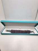 New! +15 ctw all natural Amethyst, sapphire ruby and diamond  weaved on fabric bracelet