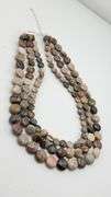 925 Sterling Silver Jay King DTR Multi Strand Flat Botswana Agate Beads Necklace