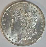 Choice BU 1891-P Morgan Silver Dollar. Lustrous
