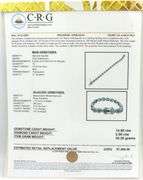 Charming 14.50CTW Oval Shaped Cabochon-Cut Kyanite & 2.50CTW Diamond Bracelet on 14K White Gold Over