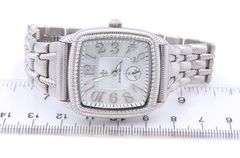 Judith Ripka Square Mother of Pearl Dial Watch
