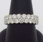 4.45CTW Two-Row Diamond Eternity Band