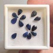 Beautifully colored 4.87ct navy blue Sapphire set