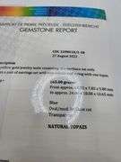 Investment!  Swiss made  very Rare Vintage 18KT Yellow Gold 25 ctw Blue Topaz Jewelry Set