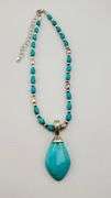 925 Sterling Silver Carolyn Pollack Natural Turquoise Necklace