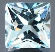 Sparkling 6.30ct princess cut sky blue Topaz