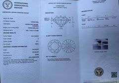 14K White Gold Round Brilliant Cut Diamond Ring of 5.56