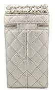 Chanel Silver Crossbody Quilted Box Bag