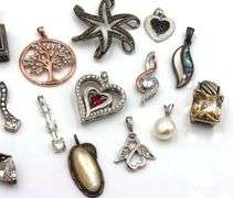 Group lot of Vintage 925 sterling silver pendants