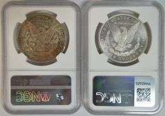 Lovely NGC MS64 pair of Morgan Silver Dollars: 1880-S & 1883-O