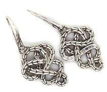 John Hardy Classic chain braided dangle drop earrings