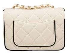 Chanel White and Black Lambskin Mini Graphic Frame Flap Bag