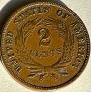 1870 Two Cent Piece
