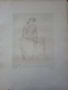 Investment! Very collectable remarkable limited edition Pierre-Auguste Renoir signed in the stone.