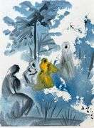 Highly Collectible and Rare Salvador Dali Original Lithograph from the 'Biblia Sacra' Suite