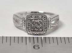 Diamond Ring in Sterling Silver