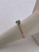 CERTIFED BRAND NEW 14K YELLOW GOLD RING WITH NATURAL BLUE TOPAZ