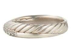 David Yurman 0.15ctw Diamond Crossover Band Ring in Sterling
