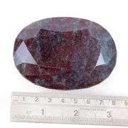 Huge 2180 Ct Certified Natural Untreated Ruby Kyanite Oval Cut Solitaire