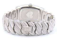 Judith Ripka Blue Mother of Pearl Rectangle Dial Watch