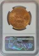 Choice BU 1900 $20 Liberty Gold Piece. NGC MS62+