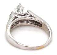 18kt White gold 0.50ct marquise and 0.45ctw round brilliant cut and princess cut engagement ring
