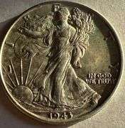 1943 BU Walking Liberty Half