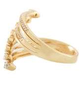 0.35ctw Diamond Multi Row Bypass Ring in 14K