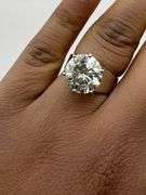 14K White Gold Solitaire 4.75ct Diamond Engagement Ring