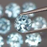 Matched! 10 piece 10.26ct set of sky blue Topaz solitaires!