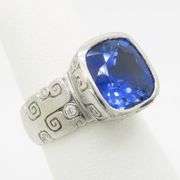 Platinum GIA Certified Blue Sapphire & Diamond Ring