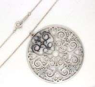 Tiffany & Co Enchant circle pendant on chain