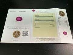 CERTIFIED NATURAL RUBY 3.63 CARAT OVAL SHAPED.