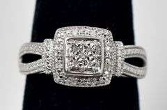 Diamond Ring in Sterling Silver