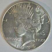 Choice BU 1935-S Peace Silver Dollar. Full strike