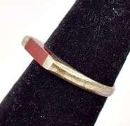 Red Gemstone Ring in Sterling Silver