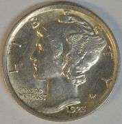 Near Gem BU 1923 Mercury Dime with Full Split Bands