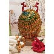 24K Gold Peacock with Swarovski & Ruby Bracelet