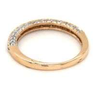 14kt Yellow gold 0.20ctw black and white diamond band