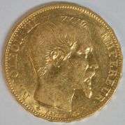 Real fresh high grade 1860-A Napoleon French 20 Francs Gold Piece