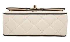Chanel White and Black Lambskin Mini Graphic Frame Flap Bag
