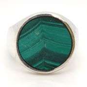 925 Sterling silver Malachite ring
