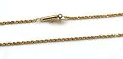 14kt Yellow gold rope chain necklace
